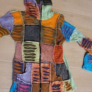 KPC zip up patch/quilt work hoodie